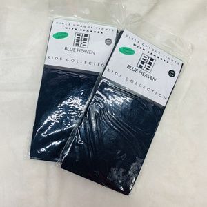 BLUE HEAVEN GIRLS OPAQUE NAVY BLUE TIGHTS SIZE 7-10 (A24)